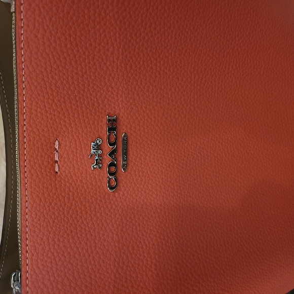 COACH 91122 LEATHER TOWN BUCKET BAG TANGERINE TAUP - Picture 2 of 10